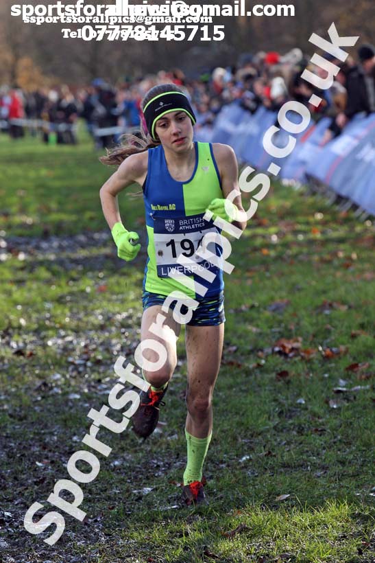 Girls under-13s 2017 British Athletics Liverpool Cross Challenge, Sefton Park, Liverpool. Photo:  David T. Hewitson/Sports for All Pics